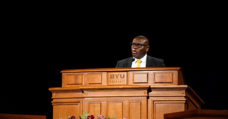 Elder egbo invites students to make testimony of jesus christ