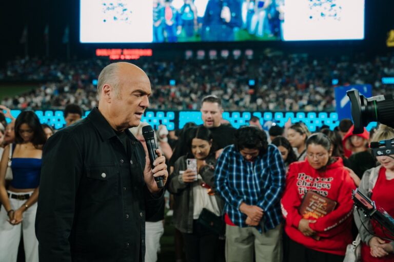 Greg Lowry leads Harvest Crusades at Angel Stadium in California, with 6,500 people creating a profession of faith Greg lowry leads harvest crusades at angel stadium in california,