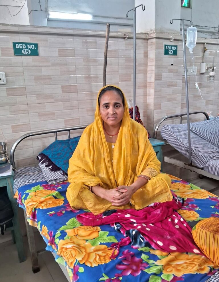 Indian imprisoned christian woman undergoing cancer treatment